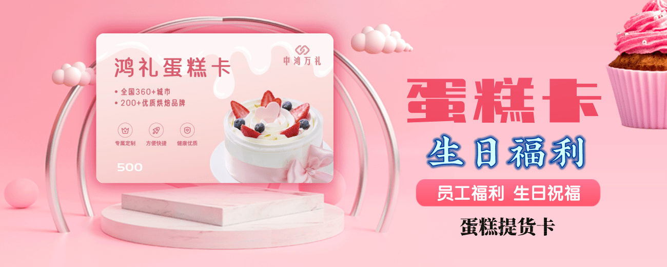 员工福利蛋糕卡
